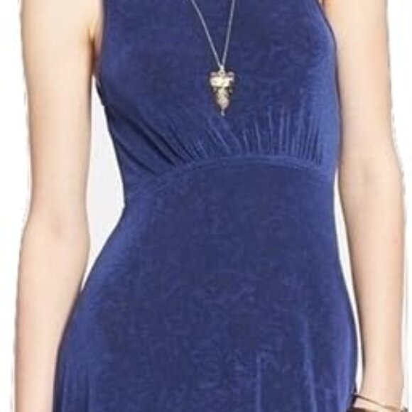 Free People Lady Jane Blue Skater Dress - Picture 1 of 7